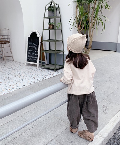 aimoha（アイモハ）の「【aimoha-KIDS-】【新作】春夏/韓国子供服 キッズ万能ボトム無地テーパード ロングパンツ（チノパンツ・キッズ・ベージュ/グレー・110/120/90/100/130/80）」の11枚目の写真