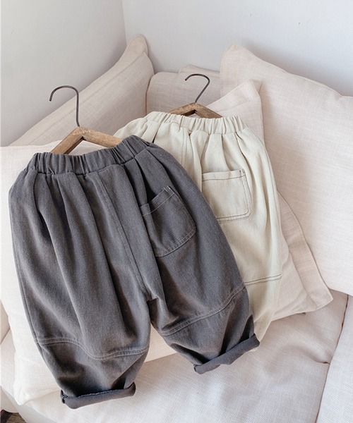 aimoha（アイモハ）の「【aimoha-KIDS-】【新作】春夏/韓国子供服 キッズ万能ボトム無地テーパード ロングパンツ（チノパンツ・キッズ・ベージュ/グレー・110/120/90/100/130/80）」の12枚目の写真