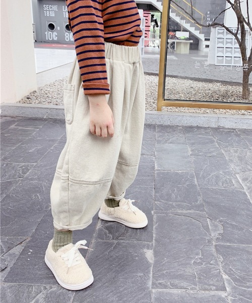 aimoha（アイモハ）の「【aimoha-KIDS-】【新作】春夏/韓国子供服 キッズ万能ボトム無地テーパード ロングパンツ（チノパンツ・キッズ・ベージュ/グレー・110/120/90/100/130/80）」の3枚目の写真