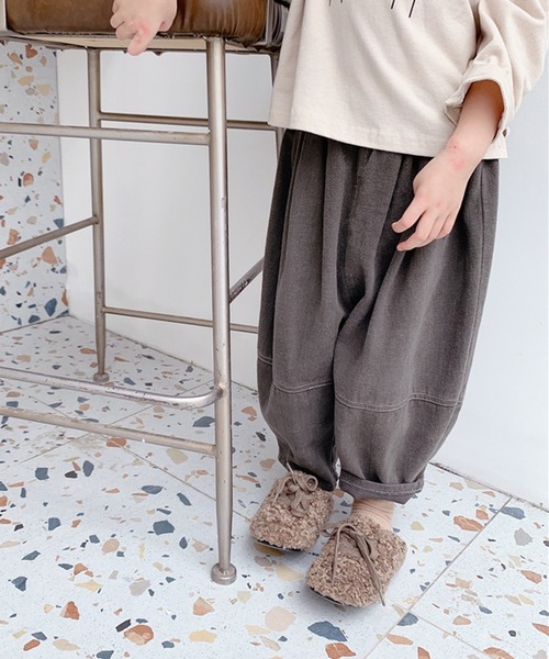 aimoha（アイモハ）の「【aimoha-KIDS-】【新作】春夏/韓国子供服 キッズ万能ボトム無地テーパード ロングパンツ（チノパンツ・キッズ・ベージュ/グレー・110/120/90/100/130/80）」の5枚目の写真