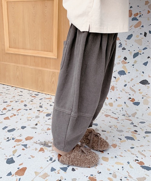 aimoha（アイモハ）の「【aimoha-KIDS-】【新作】春夏/韓国子供服 キッズ万能ボトム無地テーパード ロングパンツ（チノパンツ・キッズ・ベージュ/グレー・110/120/90/100/130/80）」の6枚目の写真