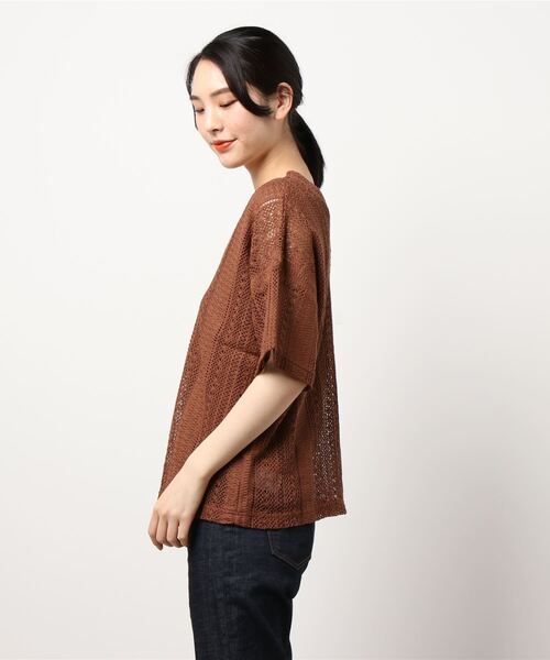 Lugnoncure（ルノンキュール）の「インナー付綿レースブラウス（シャツ/ブラウス・レディース・ブラック/ブラウン/オフホワイト・ﾌﾘ-）」の4枚目の写真