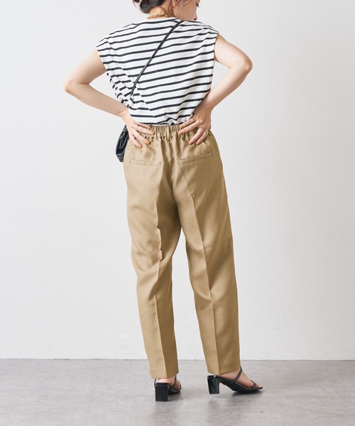 natural couture(ナチュラルクチュール)の「【おうちで洗える!】リネン見え美シルエットパンツ(その他パンツ・レディース・グレー/キャメル/ライトベージュ・FREE)」の13枚目の写真