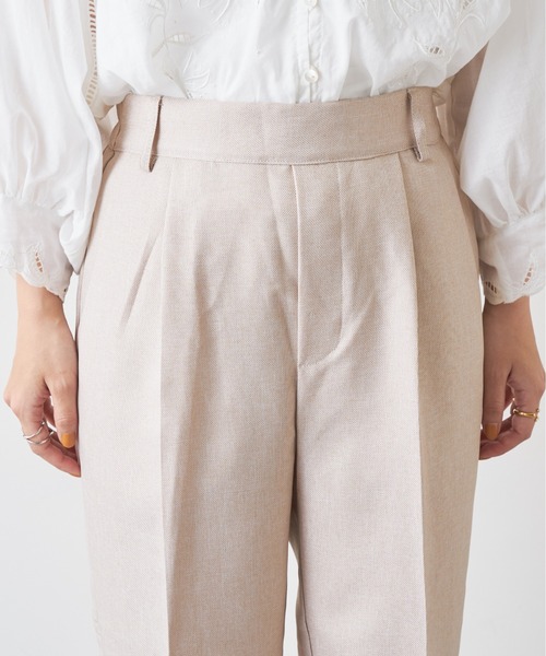 natural couture(ナチュラルクチュール)の「【おうちで洗える!】リネン見え美シルエットパンツ(その他パンツ・レディース・グレー/キャメル/ライトベージュ・FREE)」の18枚目の写真