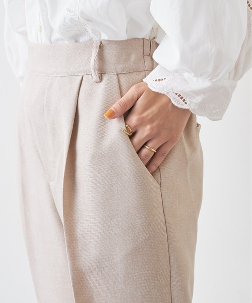 natural couture(ナチュラルクチュール)の「【おうちで洗える!】リネン見え美シルエットパンツ(その他パンツ・レディース・グレー/キャメル/ライトベージュ・FREE)」の20枚目の写真