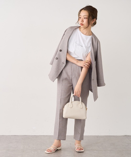 natural couture(ナチュラルクチュール)の「【おうちで洗える!】リネン見え美シルエットパンツ(その他パンツ・レディース・グレー/キャメル/ライトベージュ・FREE)」の22枚目の写真