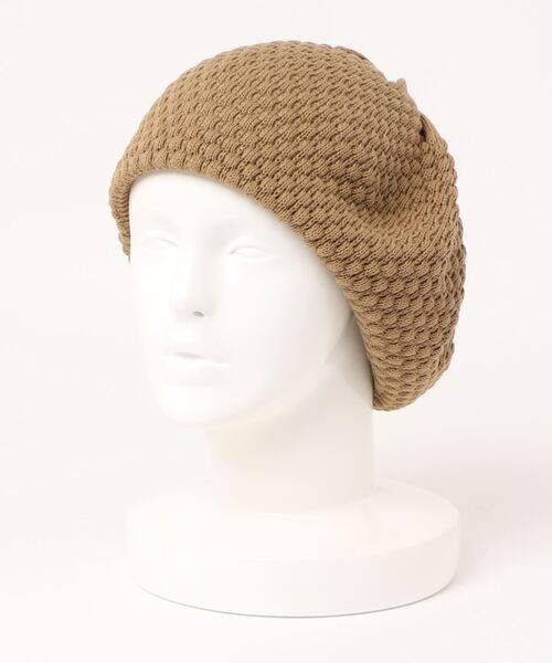 Mighty Shine(マイティシャイン)の「【Mighty shine】Cotton Mesh Knit Beret / 【マイティシャイン】コットン メッシュ ニット ベレー オーバーライド(ハンチング/ベレー帽・メンズ・ブラック/ベージュ/オレンジ・FREE)」の3枚目の写真