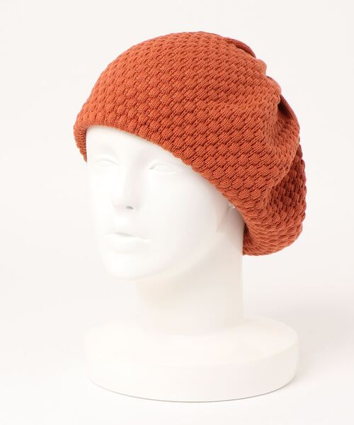 Mighty Shine(マイティシャイン)の「【Mighty shine】Cotton Mesh Knit Beret / 【マイティシャイン】コットン メッシュ ニット ベレー オーバーライド(ハンチング/ベレー帽・メンズ・ブラック/ベージュ/オレンジ・FREE)」の1枚目の写真