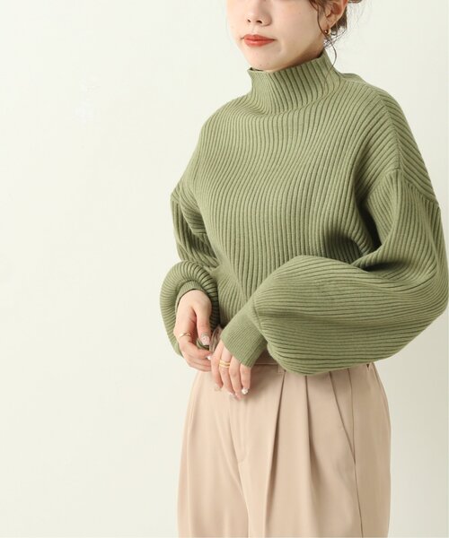 RAY CASSIN（レイカズン）の「ボトルネック袖ボリュームプルオーバー（ニット/セーター・レディース・ブラック/ベージュ/イエロー/ブルー/グリーン/キナリ/オレンジ/モスグリーン/ラベンダー・FREE）」の14枚目の写真