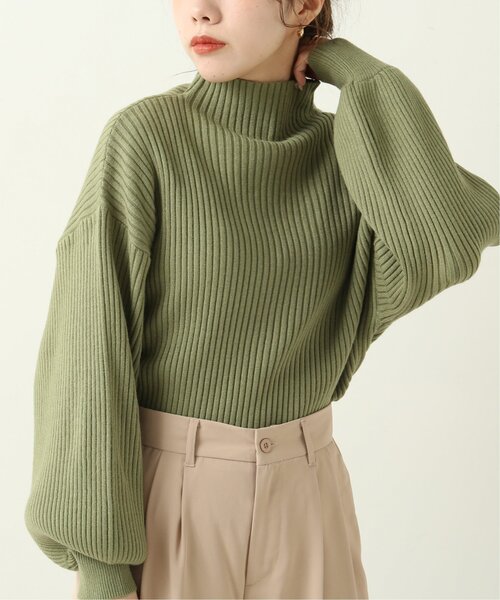 RAY CASSIN（レイカズン）の「ボトルネック袖ボリュームプルオーバー（ニット/セーター・レディース・ブラック/ベージュ/イエロー/ブルー/グリーン/キナリ/オレンジ/モスグリーン/ラベンダー・FREE）」の15枚目の写真