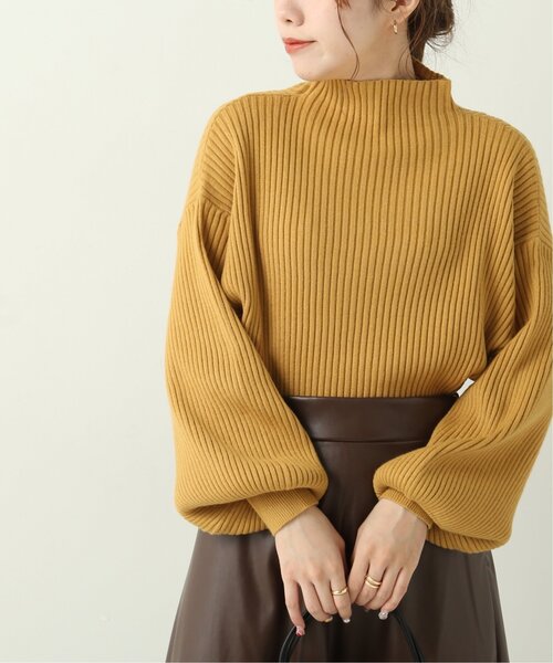 RAY CASSIN（レイカズン）の「ボトルネック袖ボリュームプルオーバー（ニット/セーター・レディース・ブラック/ベージュ/イエロー/ブルー/グリーン/キナリ/オレンジ/モスグリーン/ラベンダー・FREE）」の17枚目の写真