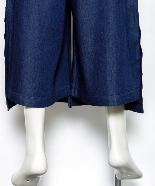 AS KNOW AS de base(アズノゥアズドゥバズ)の「レーヨンデニムサイドボタンパンツ(デニムパンツ・レディース・ブルー/ワンウォッシュ・FREE)」の12枚目の写真