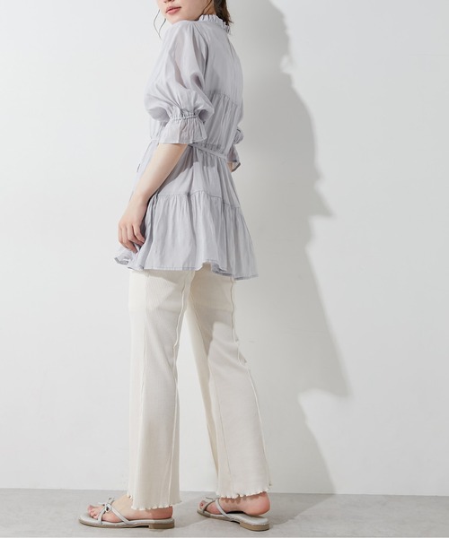 OLIVE des OLIVE（オリーブデオリーブ）の「ティアードチュニックシャツ（シャツ/ブラウス・レディース・ライトグレー/ベージュ/オフホワイト/ピンク・FREE）」の20枚目の写真