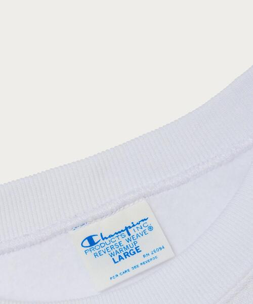 Champion（チャンピオン）の「【別注】＜CHAMPION＞ RW SWT 1/スウェット（スウェット・メンズ・ホワイト/ネイビー・S/M/L/XL）」の3枚目の写真