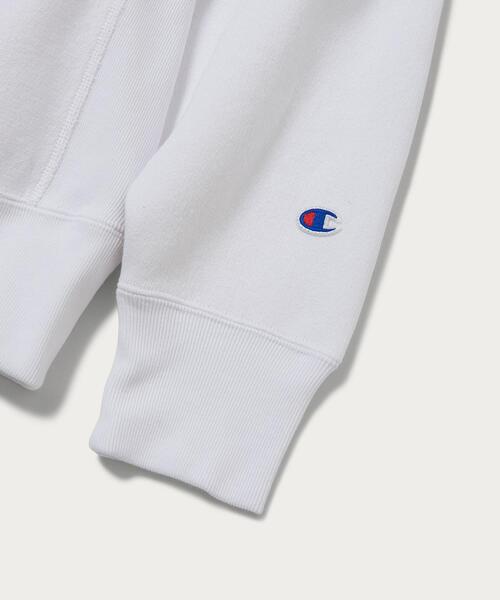 Champion（チャンピオン）の「【別注】＜CHAMPION＞ RW SWT 1/スウェット（スウェット・メンズ・ホワイト/ネイビー・S/M/L/XL）」の15枚目の写真