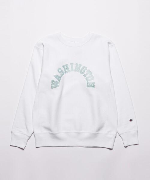 Champion（チャンピオン）の「【別注】＜CHAMPION＞ RW SWT 1/スウェット（スウェット・メンズ・ホワイト/ネイビー・S/M/L/XL）」の11枚目の写真