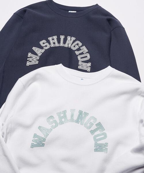 Champion（チャンピオン）の「【別注】＜CHAMPION＞ RW SWT 1/スウェット（スウェット・メンズ・ホワイト/ネイビー・S/M/L/XL）」の8枚目の写真
