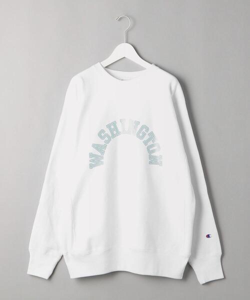 Champion（チャンピオン）の「【別注】＜CHAMPION＞ RW SWT 1/スウェット（スウェット・メンズ・ホワイト/ネイビー・S/M/L/XL）」の19枚目の写真