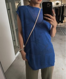 FLOWER MESH LAYERED VEST