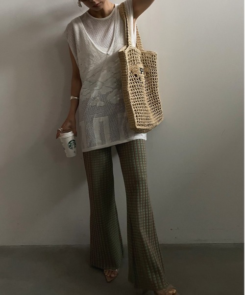 Ameri（アメリ）の「FLOWER MESH LAYERED VEST（ベスト）」 - WEAR