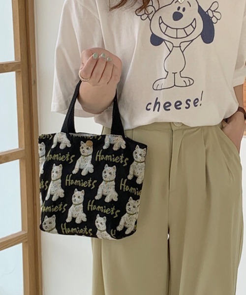 SFW（エスエフダブリュー）の「コーデのポイントになるアニマル・チェック柄「大人の」miniエコバッグ（ショルダーバッグ・レディース・A/B/E/F/G/H/I・FREE）」の4枚目の写真