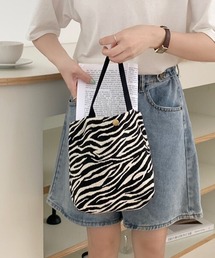 SFW | コーデのポイントになるアニマル・チェック柄「大人の」miniエコバッグ(ショルダーバッグ)