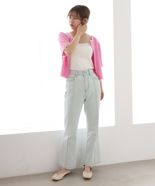 one after another NICE CLAUP（ワンアフターアナザーナイスクラップ）の「極みフレアデニム（デニムパンツ・レディース・ブラック/ネイビー/ブルー/グリーン・SMALL/MEDIUM）」の18枚目の写真