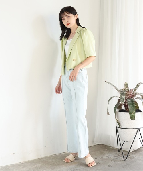 one after another NICE CLAUP（ワンアフターアナザーナイスクラップ）の「極みフレアデニム（デニムパンツ・レディース・ブラック/ネイビー/ブルー/グリーン・SMALL/MEDIUM）」の11枚目の写真