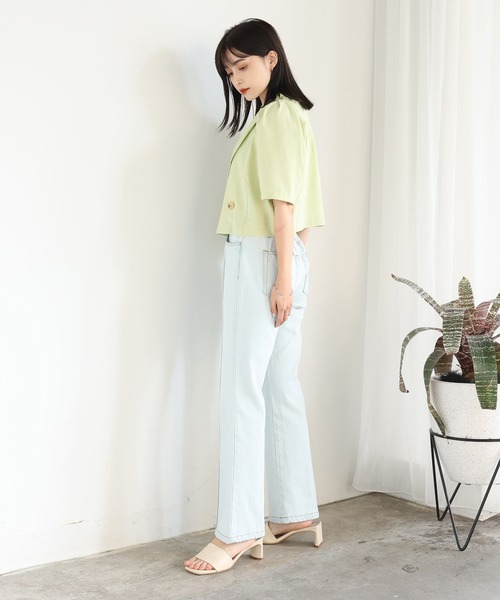 one after another NICE CLAUP（ワンアフターアナザーナイスクラップ）の「極みフレアデニム（デニムパンツ・レディース・ブラック/ネイビー/ブルー/グリーン・SMALL/MEDIUM）」の13枚目の写真