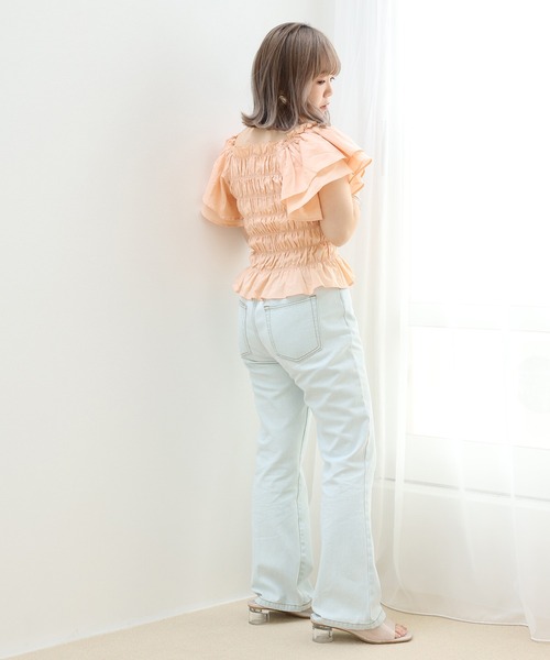 one after another NICE CLAUP（ワンアフターアナザーナイスクラップ）の「極みフレアデニム（デニムパンツ・レディース・ブラック/ネイビー/ブルー/グリーン・SMALL/MEDIUM）」の17枚目の写真