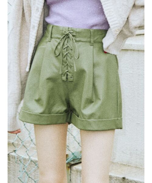 jouetie（ジュエティ）の「レースアップキュロット（その他パンツ・レディース・ブラック/ボルドー/グリーン/ブルー・MEDIUM）」の3枚目の写真