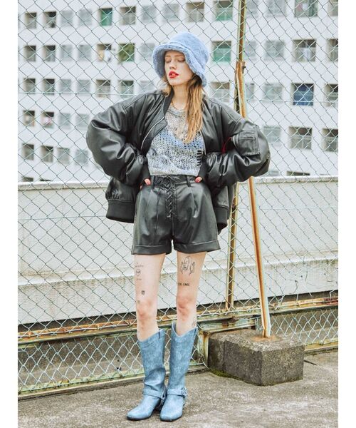 jouetie（ジュエティ）の「レースアップキュロット（その他パンツ・レディース・ブラック/ボルドー/グリーン/ブルー・MEDIUM）」の8枚目の写真