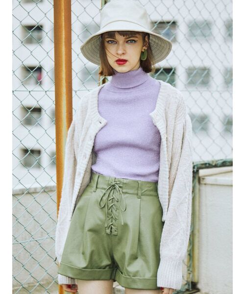 jouetie（ジュエティ）の「レースアップキュロット（その他パンツ・レディース・ブラック/ボルドー/グリーン/ブルー・MEDIUM）」の19枚目の写真