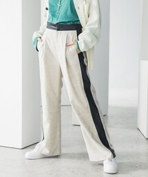 LiNoH | ツイードクロス × シンセティックレザーパンツ/TWEED CLOTH × SYNTHETIC LEATHER PANTS(その他パンツ)