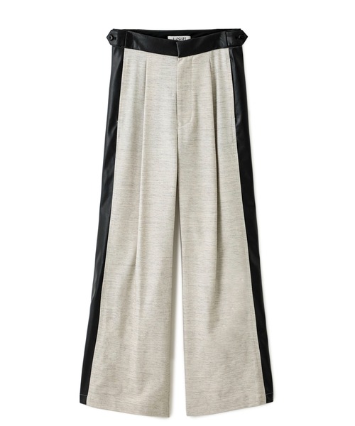 LiNoH(リノー)の「ツイードクロス × シンセティックレザーパンツ/TWEED CLOTH × SYNTHETIC LEATHER PANTS(その他パンツ・メンズ・ホワイト・1/2)」の15枚目の写真
