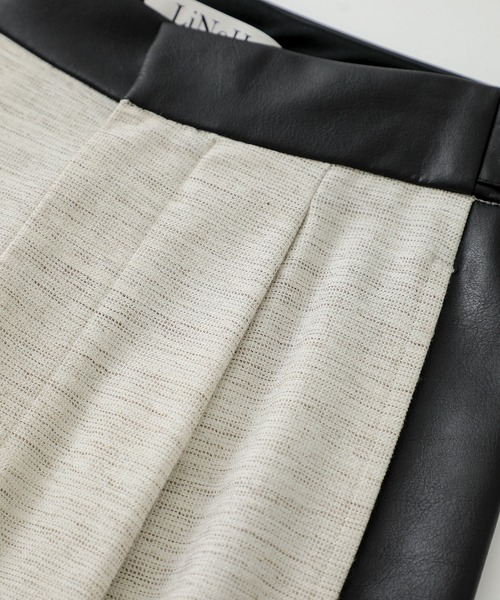 LiNoH(リノー)の「ツイードクロス × シンセティックレザーパンツ/TWEED CLOTH × SYNTHETIC LEATHER PANTS(その他パンツ・メンズ・ホワイト・1/2)」の18枚目の写真