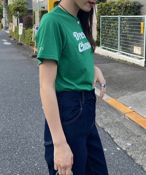 AS KNOW AS PINKY(アズノゥアズピンキー)の「さりげなちびっとプリントTシャツ(Tシャツ/カットソー・レディース・パープル/レッド/オフホワイト/グリーン・FREE)」の11枚目の写真