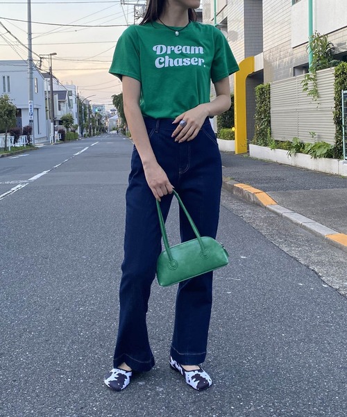 AS KNOW AS PINKY(アズノゥアズピンキー)の「さりげなちびっとプリントTシャツ(Tシャツ/カットソー・レディース・パープル/レッド/オフホワイト/グリーン・FREE)」の13枚目の写真