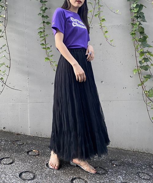 AS KNOW AS PINKY(アズノゥアズピンキー)の「さりげなちびっとプリントTシャツ(Tシャツ/カットソー・レディース・パープル/レッド/オフホワイト/グリーン・FREE)」の21枚目の写真