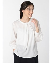 m.f.editorial | エムエフエディトリアルレディース/m.f.editorial：Women ボウタイ風 クルー 8分袖プルオーバーブラウス(シャツ/ブラウス)