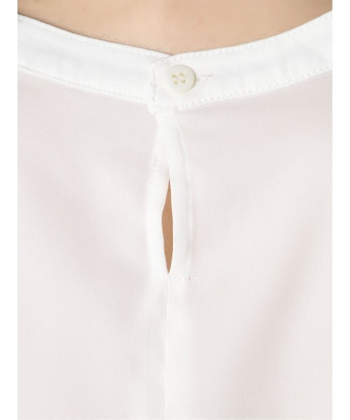 m.f.editorial(エムエフエディトリアル)の「エムエフエディトリアルレディース/m.f.editorial:Women ボウタイ風 クルー 8分袖プルオーバーブラウス(シャツ/ブラウス・レディース・ブラウン/ホワイト・MEDIUM/LARGE)」の13枚目の写真