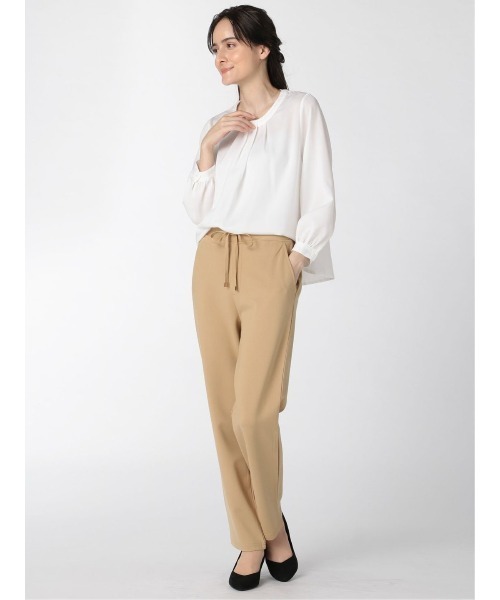 m.f.editorial(エムエフエディトリアル)の「エムエフエディトリアルレディース/m.f.editorial:Women ボウタイ風 クルー 8分袖プルオーバーブラウス(シャツ/ブラウス・レディース・ブラウン/ホワイト・MEDIUM/LARGE)」の18枚目の写真