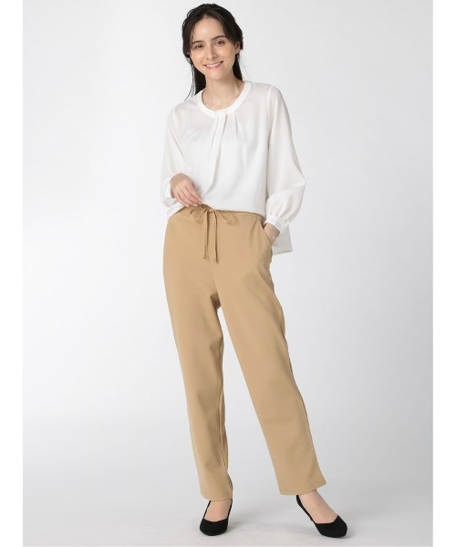 m.f.editorial(エムエフエディトリアル)の「エムエフエディトリアルレディース/m.f.editorial:Women ボウタイ風 クルー 8分袖プルオーバーブラウス(シャツ/ブラウス・レディース・ブラウン/ホワイト・MEDIUM/LARGE)」の19枚目の写真