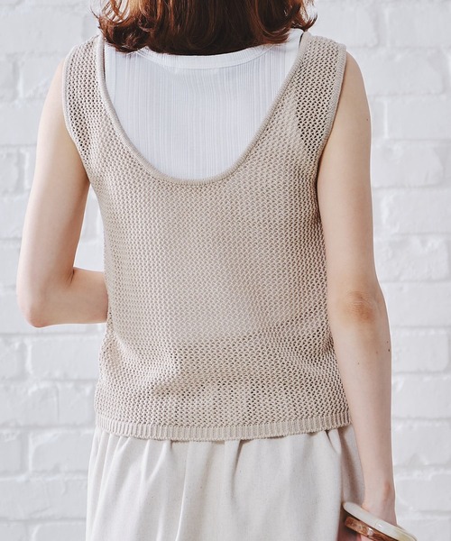 acro（アクロ）の「メッシュニットタンク/AC1101（タンクトップ・レディース・ブラウン/グリーン/ベージュ・ﾌﾘ-）」の19枚目の写真