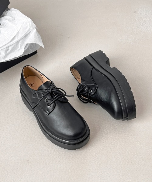 Shoes in Closet（シューズインクローゼット）の「超軽量厚底 ダブルソール レースアップ シューズ 1881（ドレスシューズ・レディース・ブラック/ダークブラウン/アイボリー/ブラック系その他・LL/3L/S/M/L/XS）」の10枚目の写真