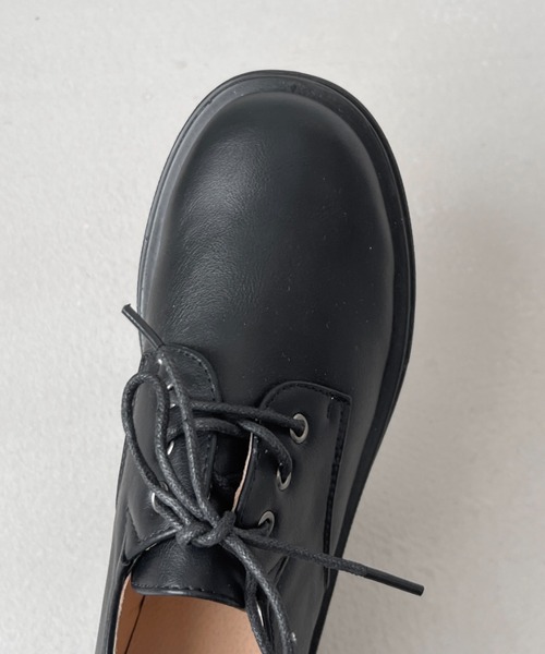 Shoes in Closet（シューズインクローゼット）の「超軽量厚底 ダブルソール レースアップ シューズ 1881（ドレスシューズ・レディース・ブラック/ダークブラウン/アイボリー/ブラック系その他・LL/3L/S/M/L/XS）」の17枚目の写真