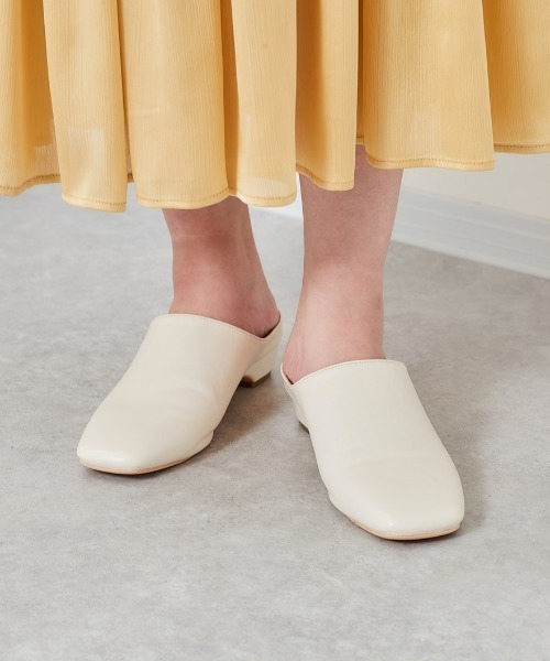 cepo(セポ)の「スクエアトゥー ミュール(その他シューズ・レディース・オフホワイト/ブラック・M/L)」の9枚目の写真