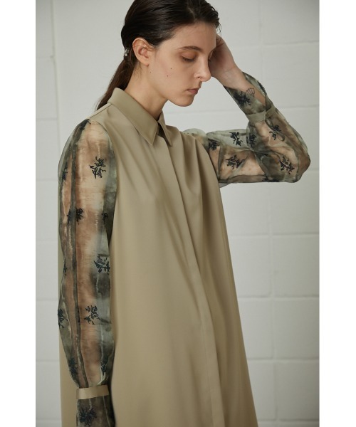 RIM.ARK　Floating florets シャツ　ネイビー　リムアーク RIM.ARK（リムアーク）の「Floating florets SH（シャツ
