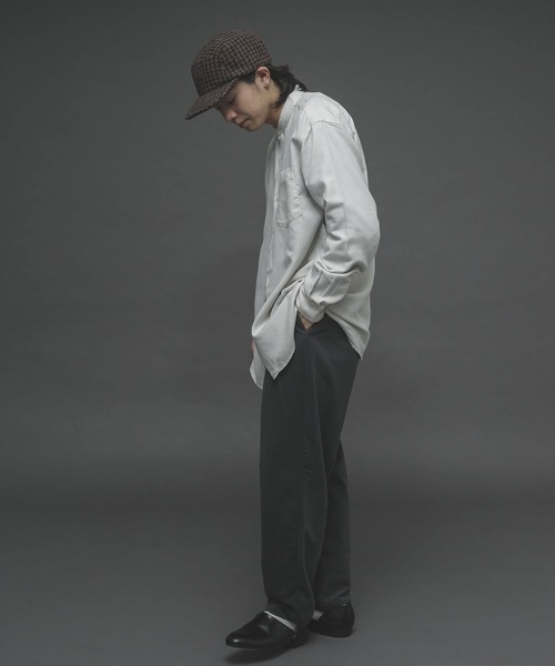 SENSE OF PLACE by URBAN RESEARCH（センスオブプレイスバイアーバンリサーチ）の「バンドカラーネルシャツ（シャツ/ブラウス・メンズ・チャコールグレー/ブラウン系その他/ライトベージュ/ブルー/ブラウン・MEDIUM/LARGE）」の9枚目の写真