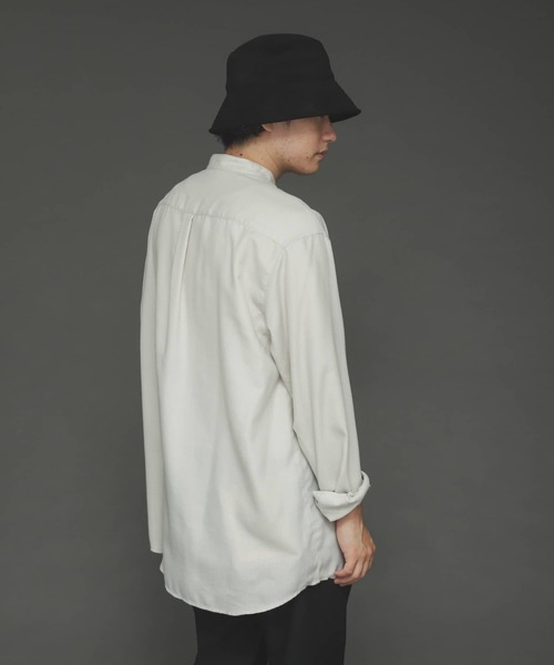 SENSE OF PLACE by URBAN RESEARCH（センスオブプレイスバイアーバンリサーチ）の「バンドカラーネルシャツ（シャツ/ブラウス・メンズ・チャコールグレー/ブラウン系その他/ライトベージュ/ブルー/ブラウン・MEDIUM/LARGE）」の13枚目の写真